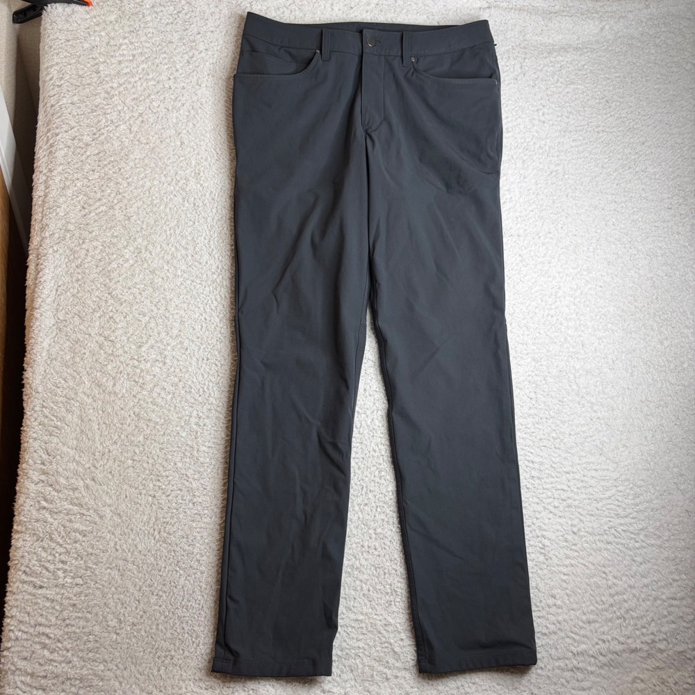 Lululemon ABC Pant Classic-Fit 32x32 Obsidian Grey Warpstreme LM5ADFS - Picture 2 of 7